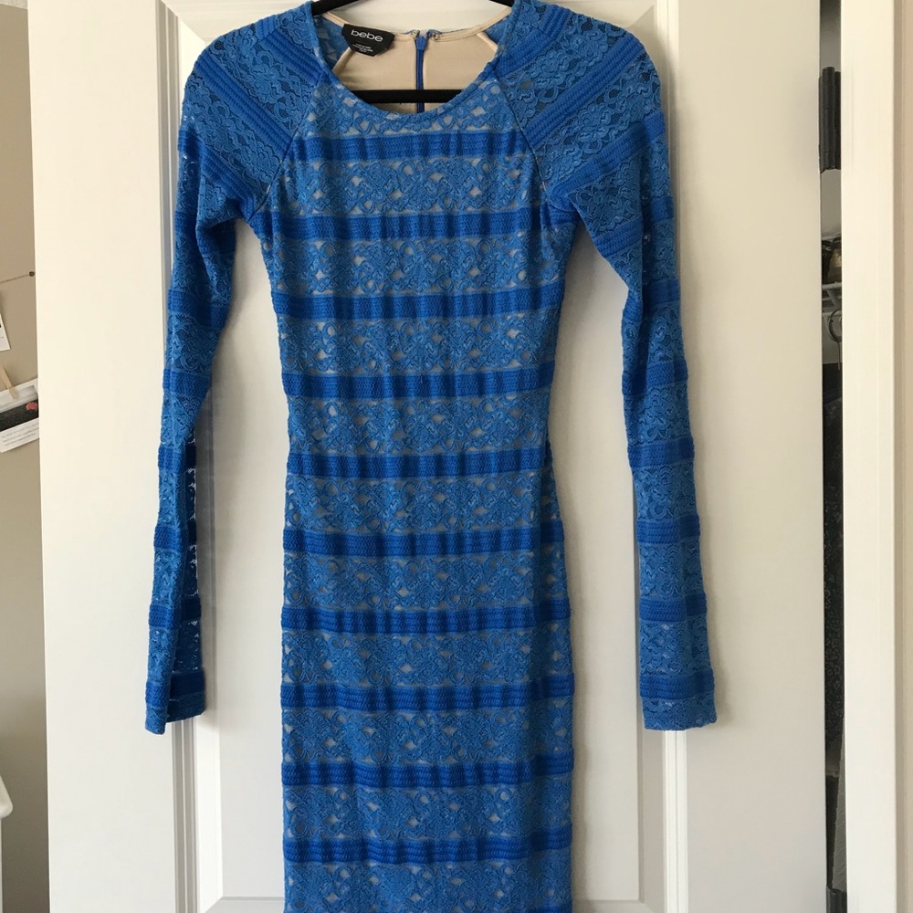 tight blue dress